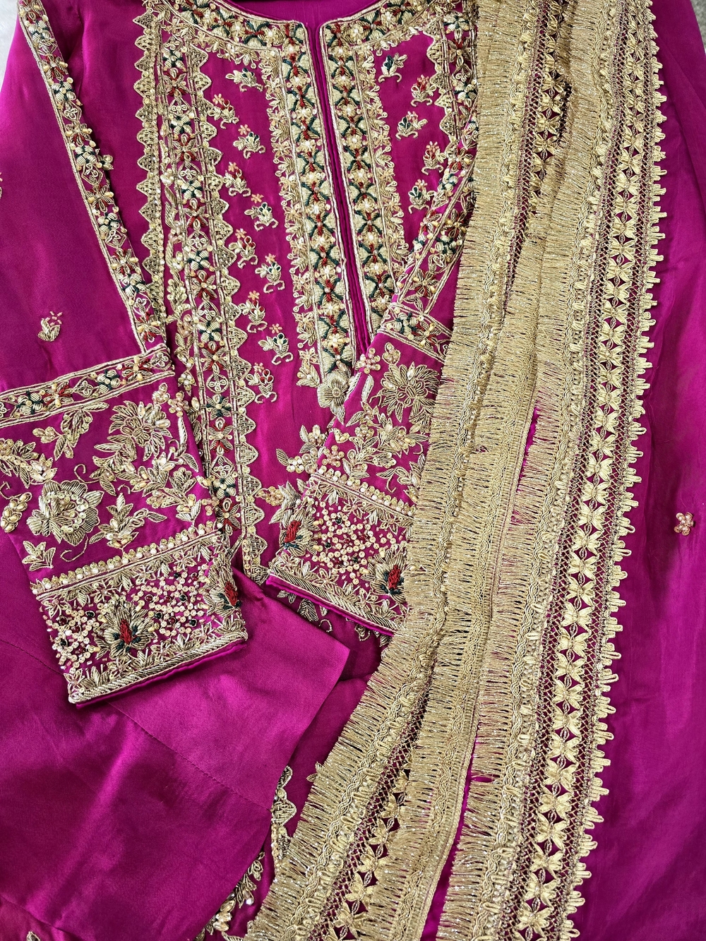 Pakistani Custom Made Heavy Handwork Outfit